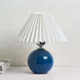 Ceramic Table Lamp  Pink Globe Base with Pleated Shade - Product detail 7