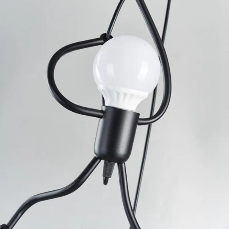 Creative Pendant Light  Swinging Iron Figure Design - Product detail 5