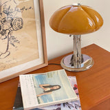 Bauhaus Table Lamp  Amber Glass Dome Shade - Product detail 33