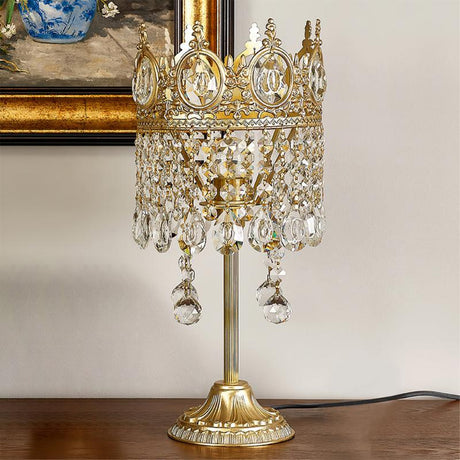 Crystal Crown Table Lamp  Royal Gold Finish - Product detail 15