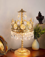 Crystal Crown Table Lamp  Royal Gold Finish - Product example
