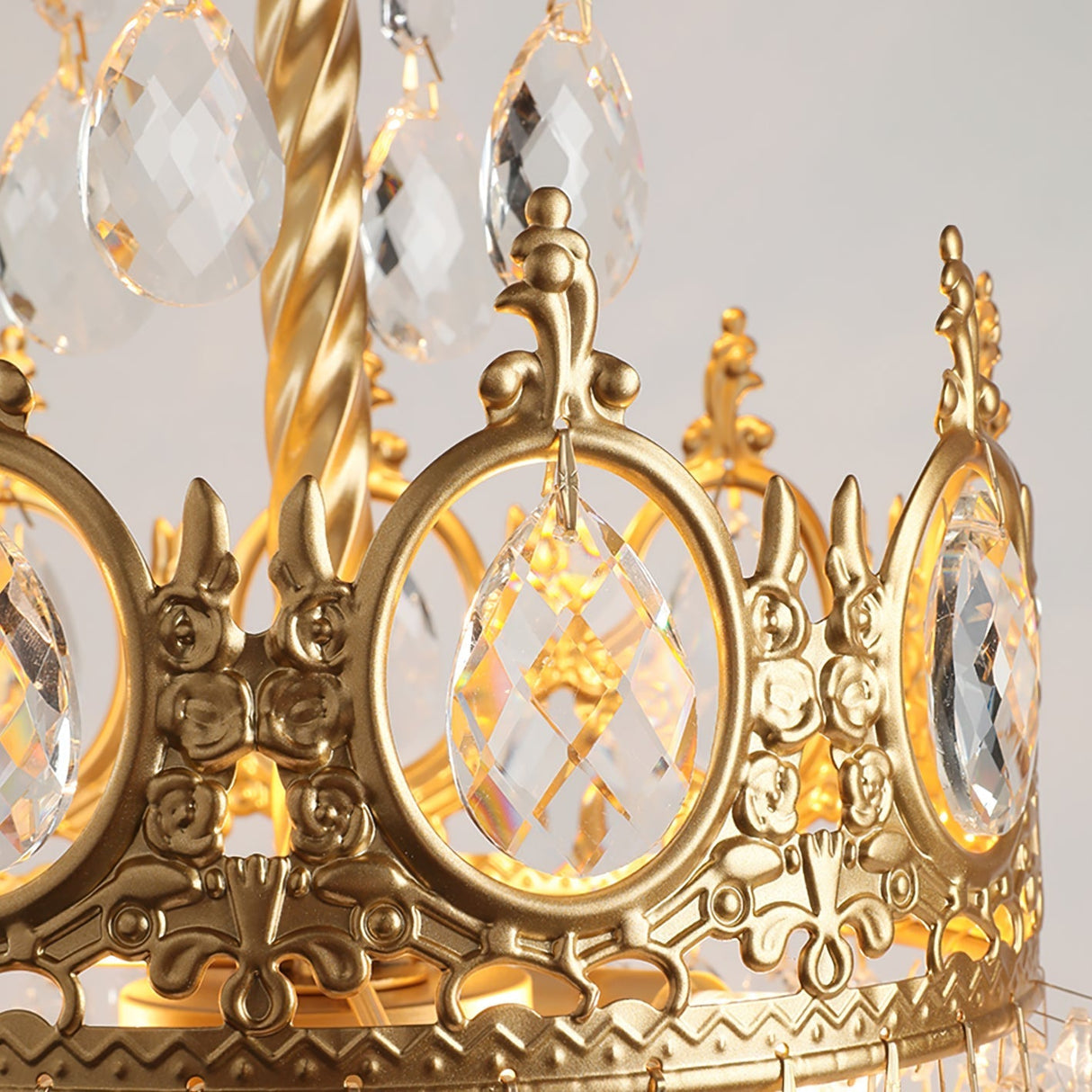 Crystal Crown Table Lamp  Royal Gold Finish - Product detail 4