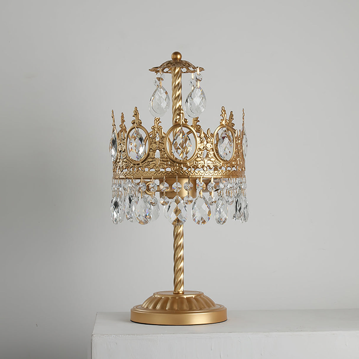 Crystal Crown Table Lamp  Royal Gold Finish - Product detail 6