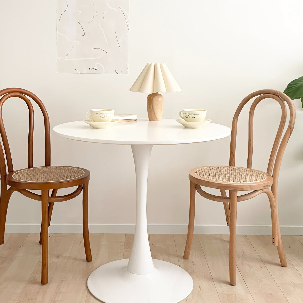 Vintage Table Lamp  Pleated Shade Wood Base - Product detail 10