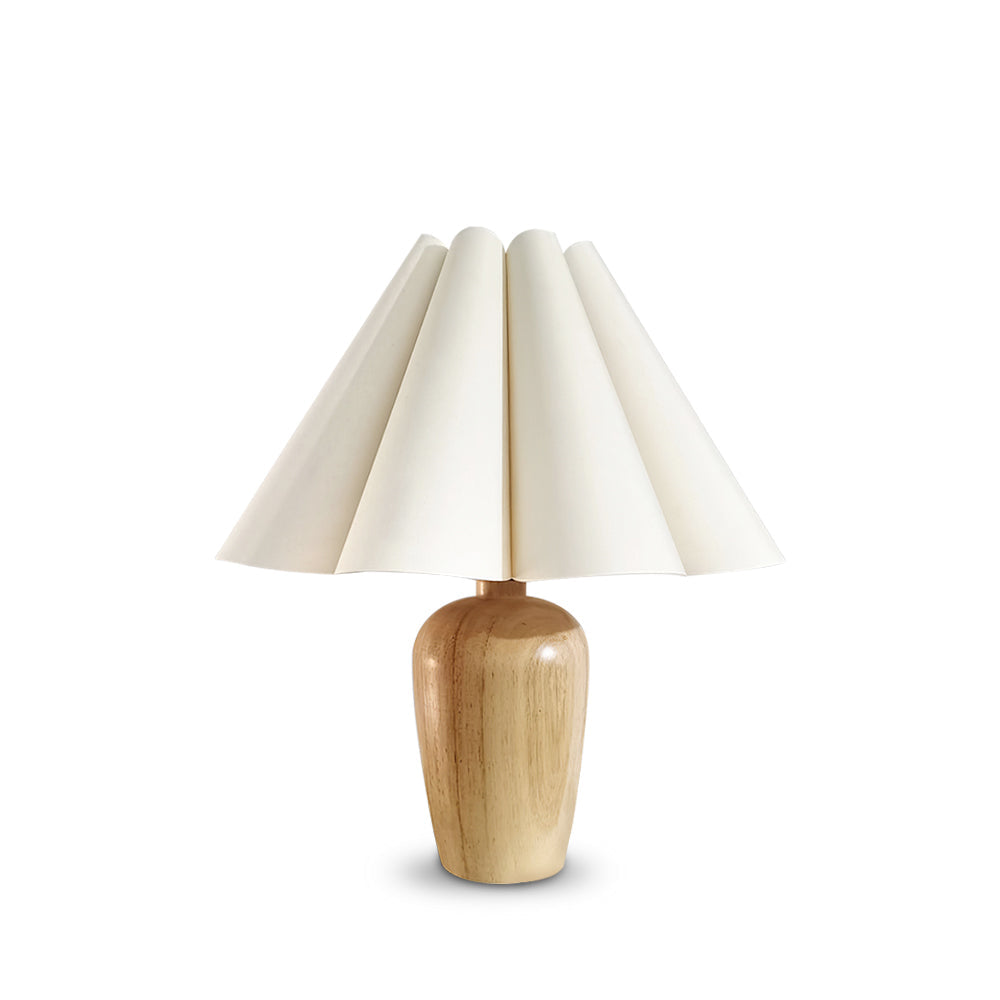 Vintage Table Lamp  Pleated Shade Wood Base - Product detail 12