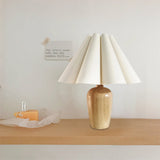 Vintage Table Lamp  Pleated Shade Wood Base - Product detail 6