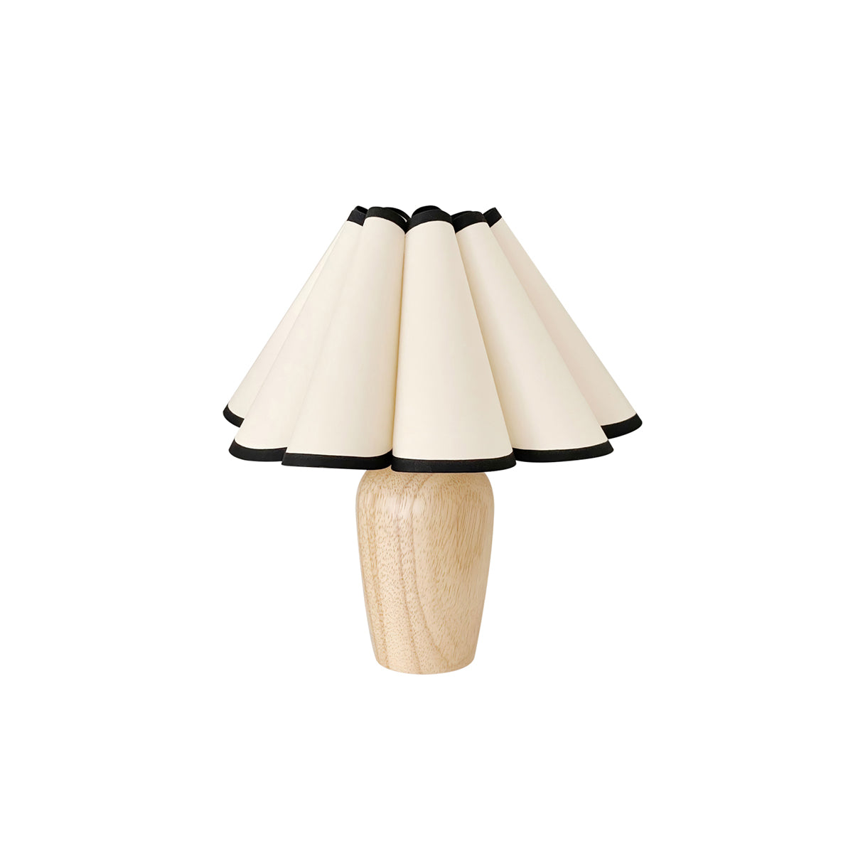 Scandinavian Table Lamp  Pleated Shade With Black Trim - Product detail 21