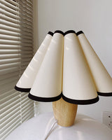 Scandinavian Table Lamp  Pleated Shade With Black Trim - Product detail 15