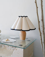 Scandinavian Table Lamp  Pleated Shade With Black Trim - Product detail 16