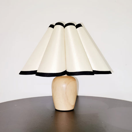 Scandinavian Table Lamp  Pleated Shade With Black Trim - Product detail 20