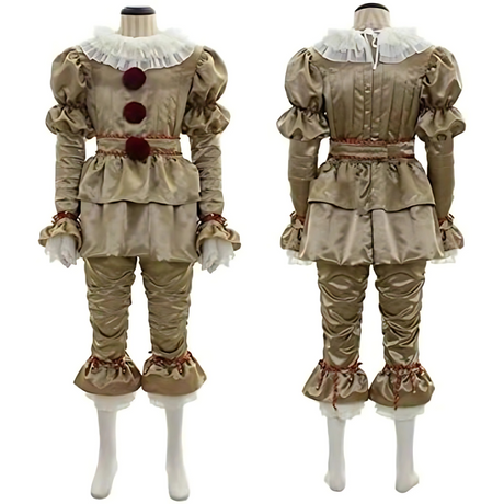 Vintage Halloween Clown Costume  Victorian Style Ruffle Detail - Product detail 5