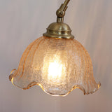 Vintage Table Lamp  Brass Arm With Glass Shade - Product detail 12