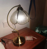 Floral Glass Table Lamp  Brass Frame with Petal Shade - Product detail 10