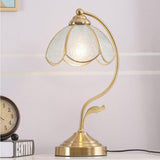 Floral Glass Table Lamp  Brass Frame with Petal Shade - Product detail 11