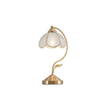Floral Glass Table Lamp  Brass Frame with Petal Shade - Product detail 14