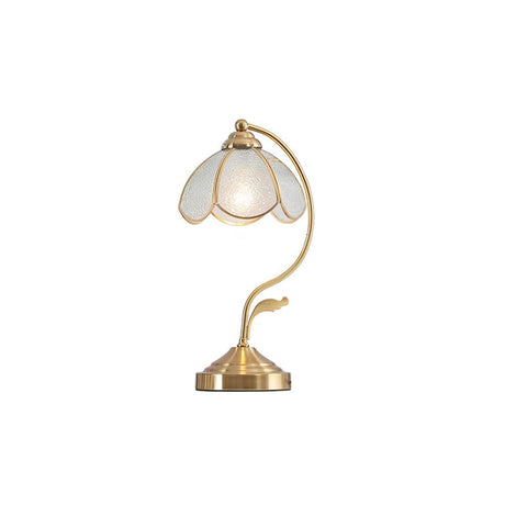 Floral Glass Table Lamp  Brass Frame with Petal Shade - Product detail 14