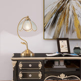 Floral Glass Table Lamp  Brass Frame with Petal Shade - Product detail 4