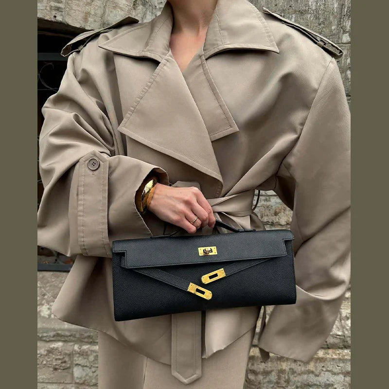 Vintage Trench Coat  Oversized Shoulder Pad Design - Product detail 7