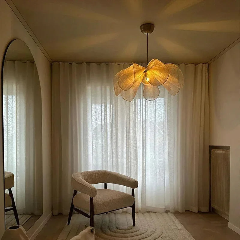 Modern Fabric Pendant Light  Petal Shade Design - Product detail 4