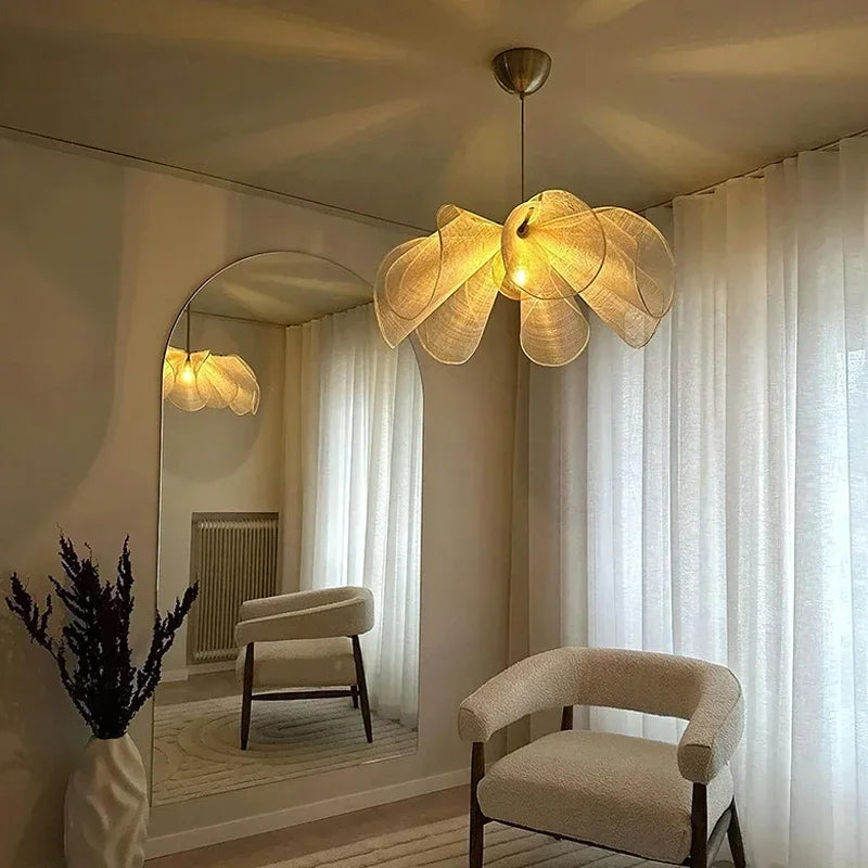 Modern Fabric Pendant Light  Petal Shade Design - Product detail 5