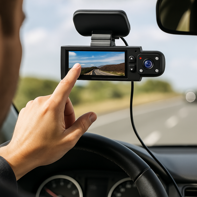 Dual Lens Dash Camera  1080p WiFi Car Recording System - Product showcase