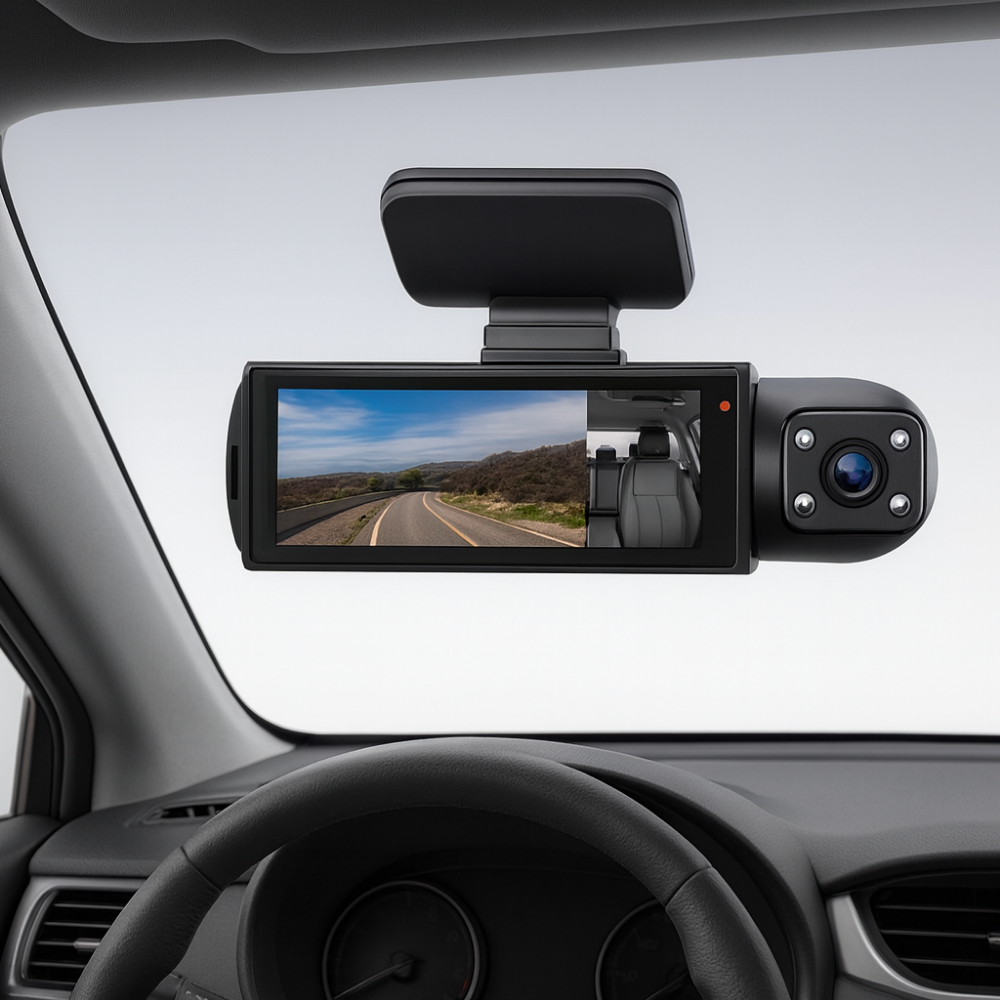 Dual Lens Dash Camera  1080p WiFi Car Recording System - Detailed view