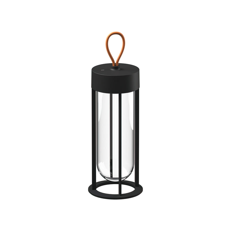 Portable LED Table Lamp  Glass Cylinder Design with Leather Handle - Product detail 24