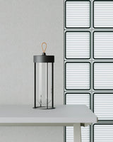 Portable LED Table Lamp  Glass Cylinder Design with Leather Handle - Product detail 14