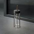 Portable LED Table Lamp  Glass Cylinder Design with Leather Handle - Product detail 12