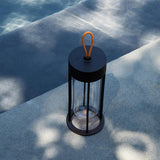 Portable LED Table Lamp  Glass Cylinder Design with Leather Handle - Product detail 11
