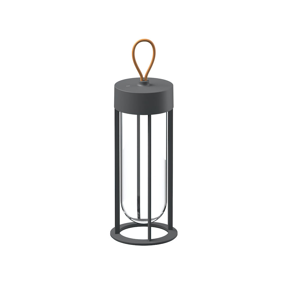 Portable LED Table Lamp  Glass Cylinder Design with Leather Handle - Product detail 23