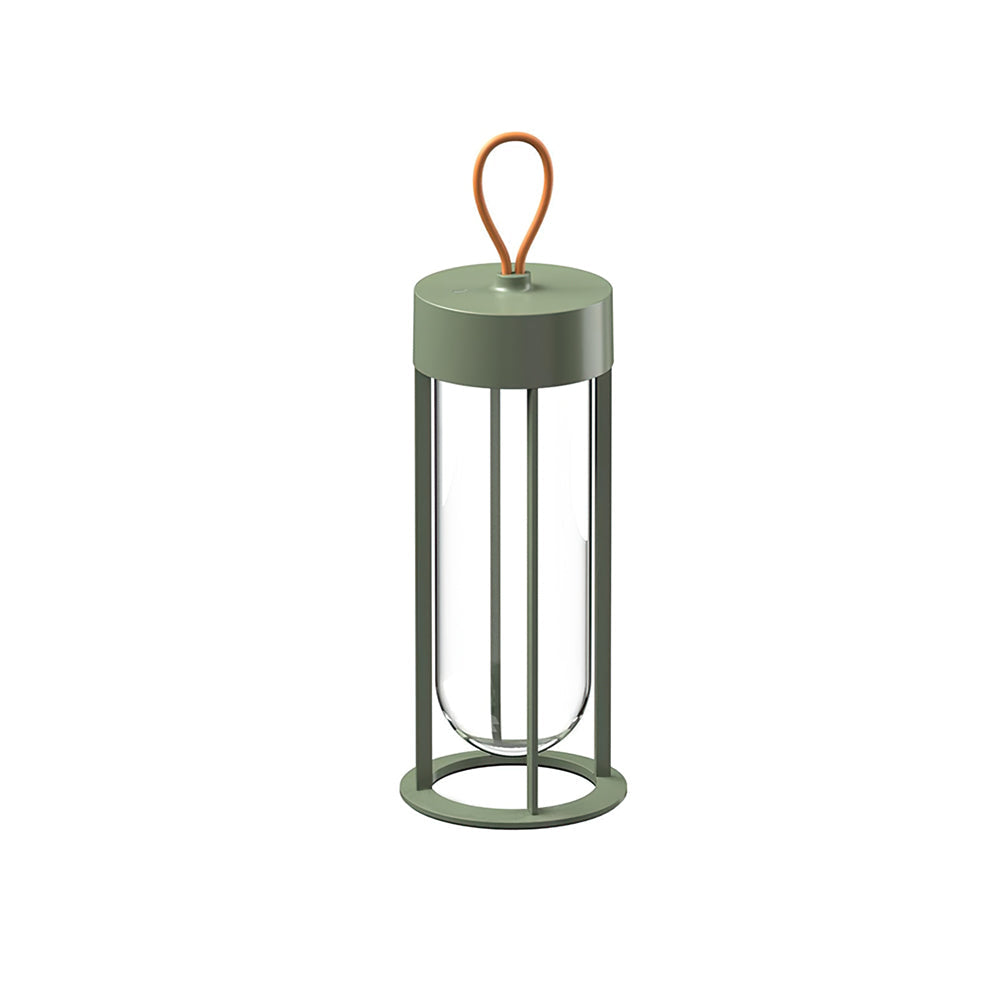 Portable LED Table Lamp  Glass Cylinder Design with Leather Handle - Product detail 26