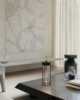 Portable LED Table Lamp  Glass Cylinder Design with Leather Handle - Product detail 5