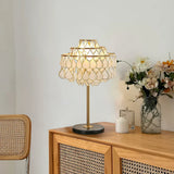 Shell Table Lamp  Layered Mother of Pearl Design - Product detail 4