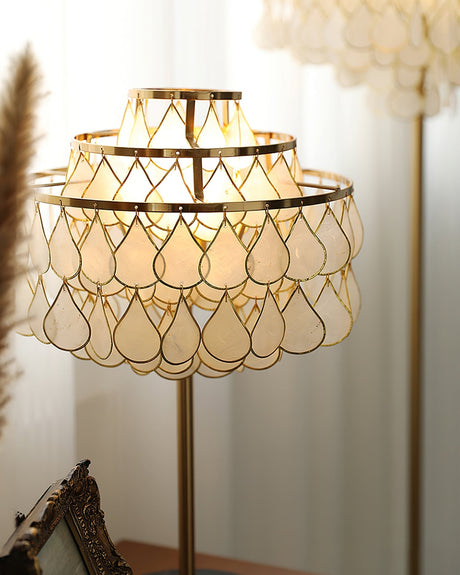 Shell Table Lamp  Layered Mother of Pearl Design - Product detail 11