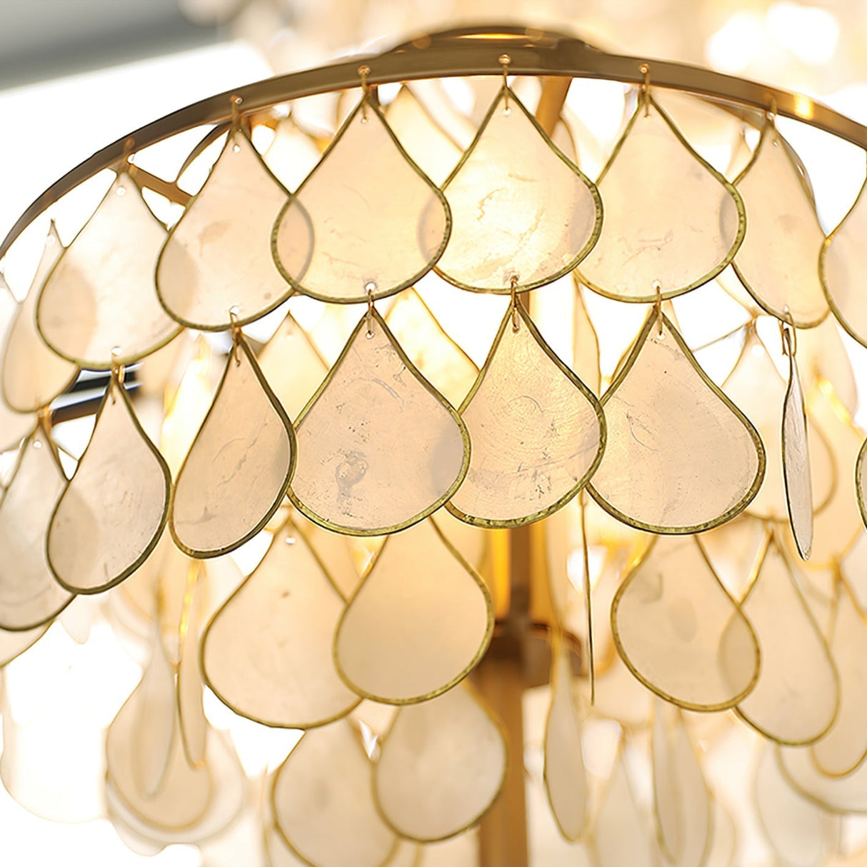 Shell Table Lamp  Layered Mother of Pearl Design - Product detail 8