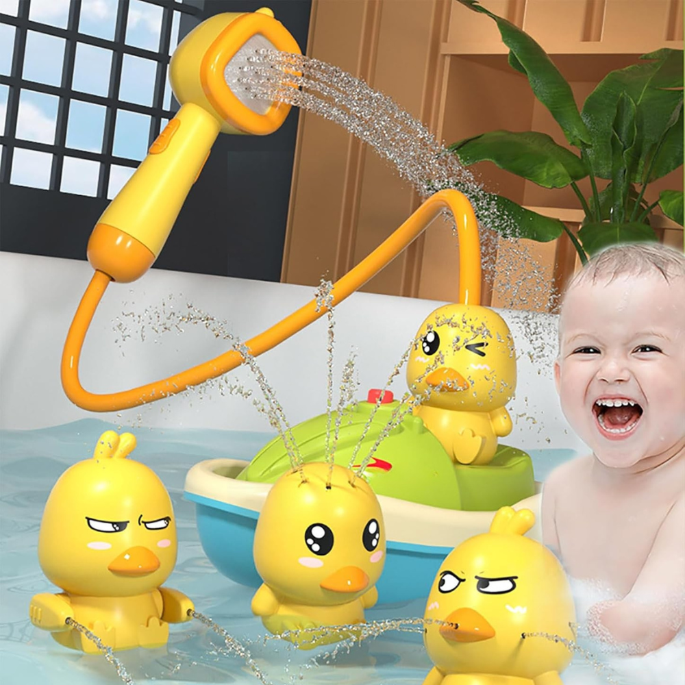Bath Toy Set  Interactive Shower with Floating Ducks - Product showcase