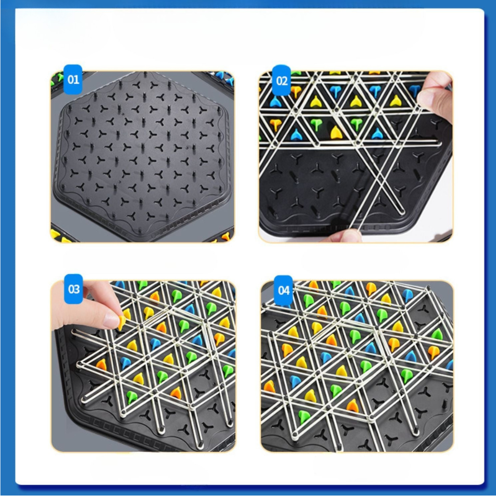 Strategy Board Game  Triangular Puzzle Challenge for Kids - Product example