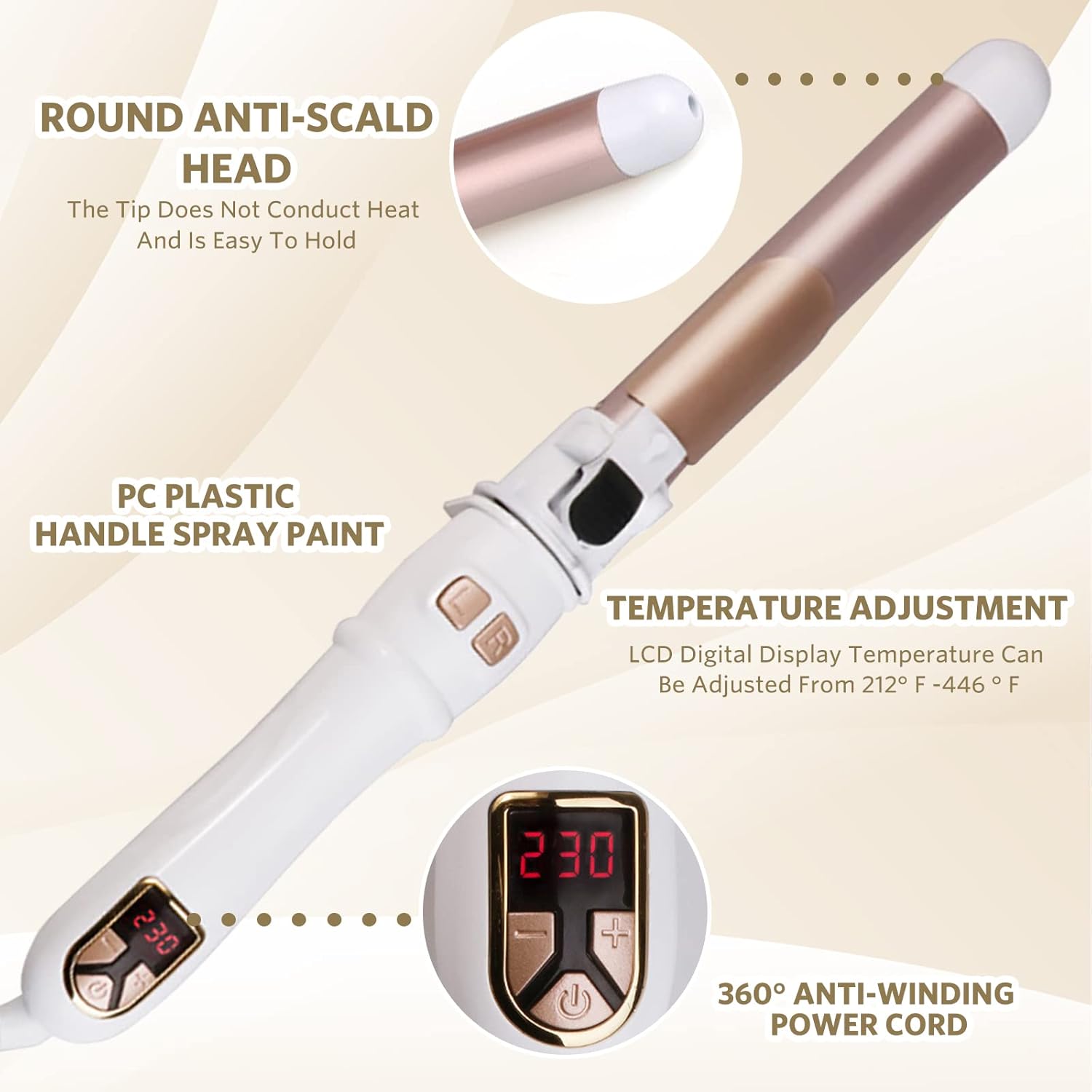 Ceramic Curling Iron  Dual Barrel Hair Styling Tool - Product detail 4