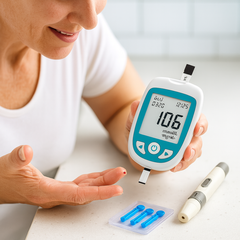 Blood Glucose Cholesterol Monitor  Digital Home Testing Device - Product showcase