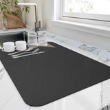 Kitchen Dish Drying Mat  Fast-Absorbing Diatomite Material - Product showcase