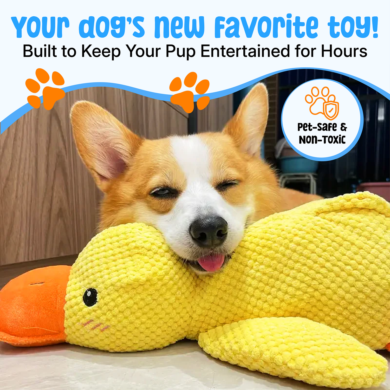 Plush Duck Dog Toy  Soft Squeaky Chew Toy - Product detail 5