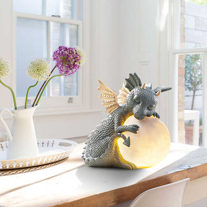 Dragon LED Table Lamp  Resin Sculpture with Warm Glow - Product detail 6