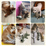 Plush Crocodile Dog Toy  Textured Fabric with Built-In Squeaker - Product detail 4