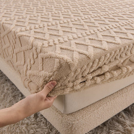 Velvet Duvet Cover Set  Quilted Diamond Pattern - Product detail 9