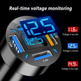Dual USB Car Charger  66W Fast Charging Digital Display - Product example