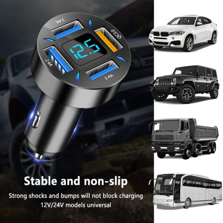Dual USB Car Charger  66W Fast Charging with Digital Display - Product detail 8