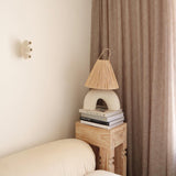 Modern Ceramic Table Lamp  Curved Base with Raffia Shade - Product detail 28