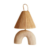 Modern Ceramic Table Lamp  Curved Base with Raffia Shade - Product detail 44