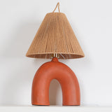 Modern Ceramic Table Lamp  Curved Base with Raffia Shade - Product detail 39